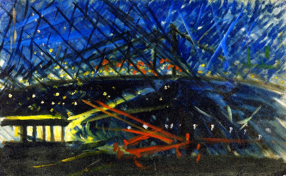 Untitled (Night View of Brooklyn Bridge) by Joseph Stella